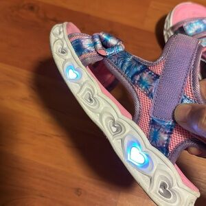 Skecher girls light up sandals